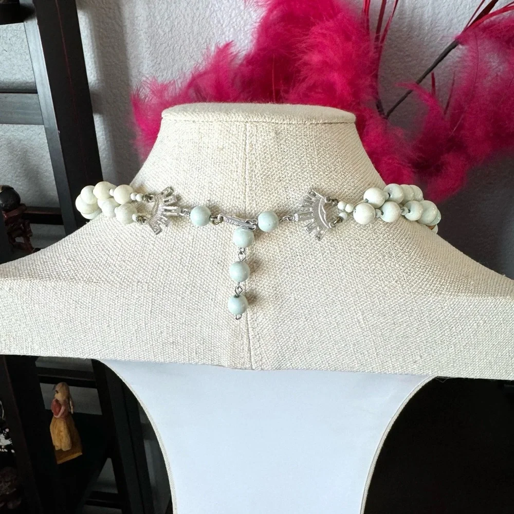 Vintage Beaded Bamboo Necklace